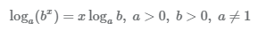 свойства логарифма b в степени x по основанию a, формула для логарифма степени