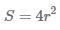 Формула нахождение площади квадрата с радиуоса вписанной окружности