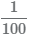 дробь одна сотая