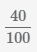 дробь сорок сотых