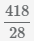 дробь 418/28