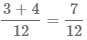 найти сумму дробей 1/4 и 1/3