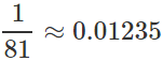 одна восемьдесят первая в виде дроби.