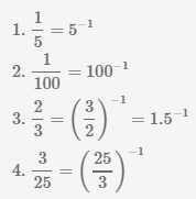 дроби в -1 степени.
